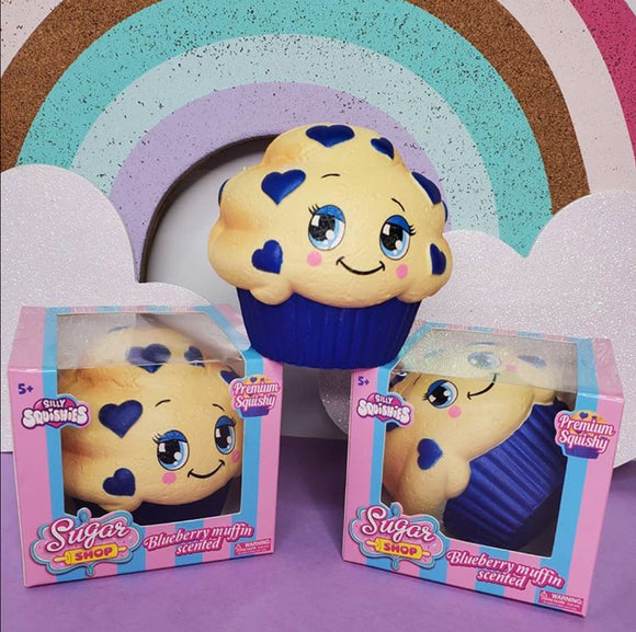 Silly Squishies Sugar Shop Blueberry Muffin In Box