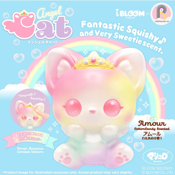 Rainbowcatz X iBloom Rainbow Angel Cat Squishy Toy - Amour