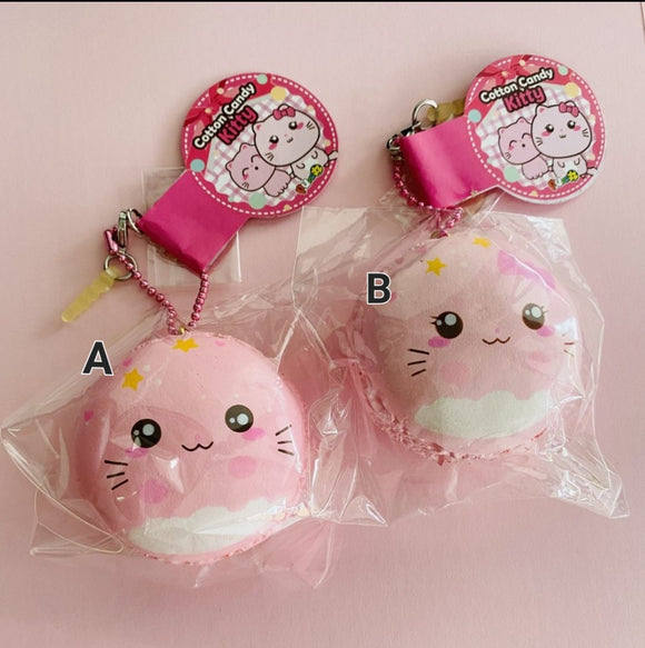 Cotton Candy Kitty Macarons