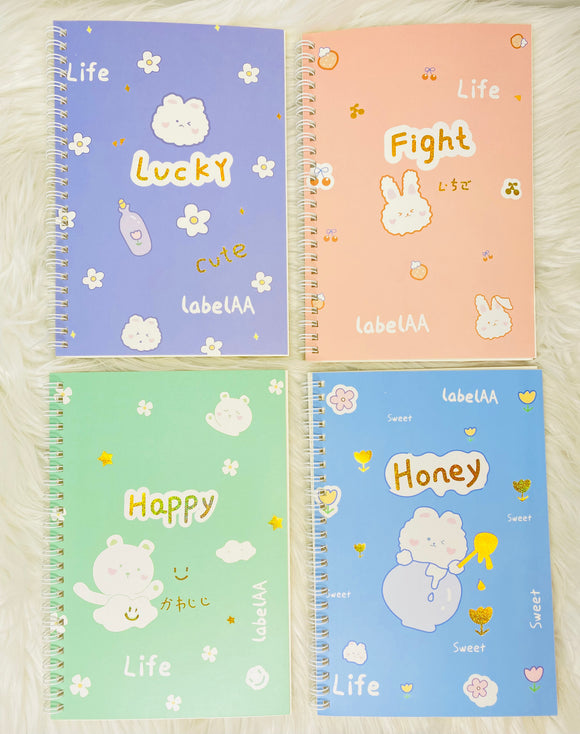 Kawaii Spiral Animal Notebook