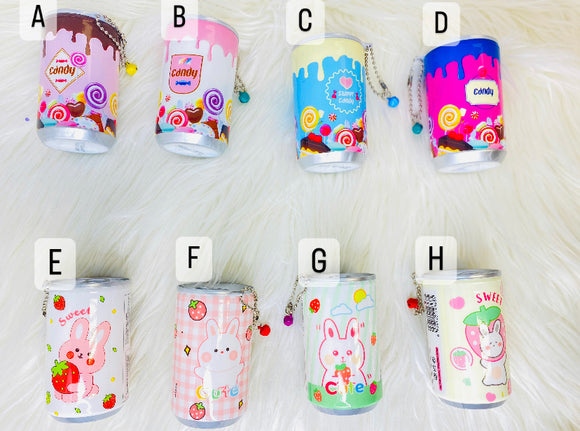 Kawaii Mini keychain Sanitizer Wipes in Can