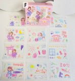 12-Kawaii Shimmer Stickers