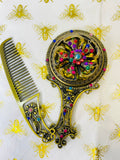 Mini Mirror & Hair Brush Set